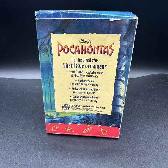 Vtg Disney Pocahontas Meeko RACOON Christmas Ornament First Issue 1995 Grolier - Picture 3 of 9